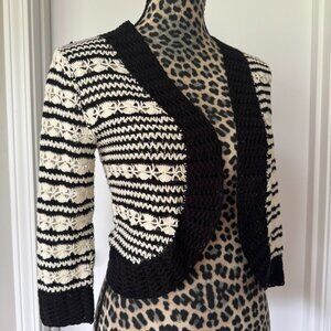 Talbots Hand Knit Crochet Sweater Cardigan NEW Size PS